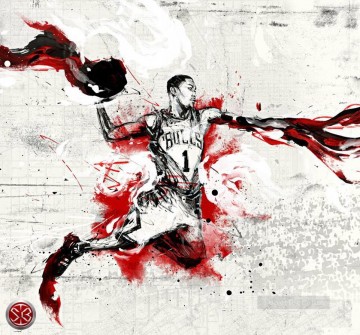 スポーツ Painting - バスケットボール 11 印象派